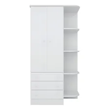 Guarda Roupa Infantil 2 Portas Doce Sonho Branco - Qmovi Foto mini 1