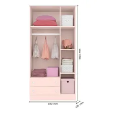 Guarda-roupa Infantil 3 Portas 2 Gavetas Doce Sonho Ch Foto mini 2