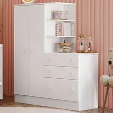 Guarda-roupa Infantil Doce Sonho 2 Portas Branco - Qmovi Foto mini 4