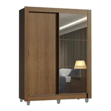 Guarda-roupa Madesa Denver 2 Portas Correr Espelho Com Pés Cor Rustic Foto mini 2