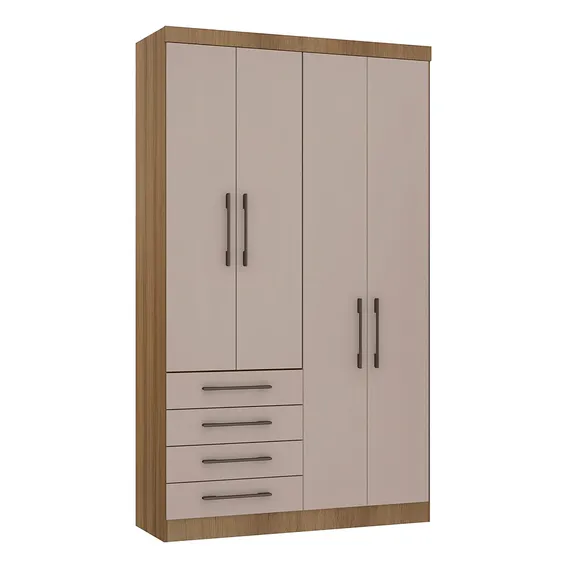 Guarda Roupa Modulado 4 Portas Paris Luciane Foto 1