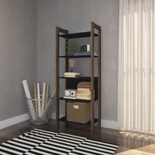 Guarda Roupa Modulado Closet 5 Prateleiras Az1005 Preto Nogal Foto mini 4