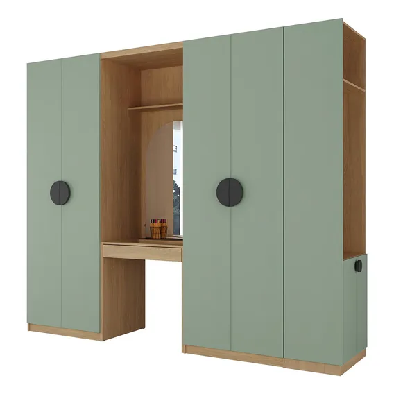 Guarda-roupa Modulado Infantil 4 Peças 6 Portas Wt Foto 1