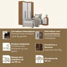 Guarda-roupa Modulado Viena 3 Portas 4 Gavetas 3 Djwt Foto mini 4