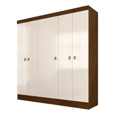 Guarda-roupa M贸veis Arapongas Guarda Roupa Helena Guarda Roupa Solteiro Helena Cor Freij贸/off Premium De Chapa Mdp 12 Mm Com 5 Portas De Dobradi莽as Foto mini 1
