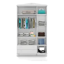 Guarda Roupa Roupeiro Casal Solteiro Colonial 3 Portas Cor Guarda Roupa Branco Fosco Foto mini 2