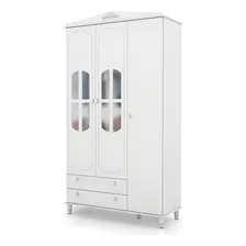 Guarda Roupa Roupeiro Casal Solteiro Colonial 3 Portas Cor Guarda Roupa Branco Fosco Foto mini 1