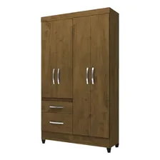 Guarda Roupa Solteiro 04 Portas Madri Castanho Wood - Moval Foto mini  2