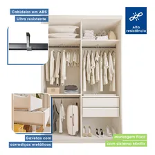 Guarda Roupa Solteiro 2 Porta De Correr Kiara Siena Fi Cor Branco Foto mini 4