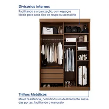 Guarda-roupa Solteiro 2 Portas 1 Porta Ripada Iiwt Foto mini 4
