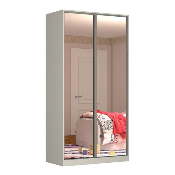 Guarda-roupa Solteiro 2 Portas Com Espelho 3 Gavetas Foto 1