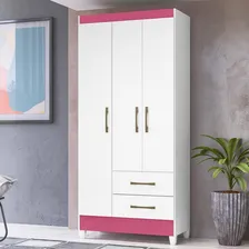 Guarda-roupa Solteiro 3 Portas 2 Gavetas E Pés Lima Hiwt Foto mini 3