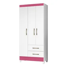 Guarda-roupa Solteiro 3 Portas 2 Gavetas E Pés Lima Hiwt Foto mini 2
