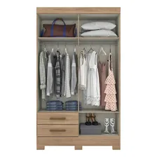 Guarda-roupa Solteiro 4 Portas 2 Gavetas Com Espelho Ecwt Foto mini 2
