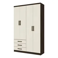 Guarda-roupa Solteiro 4 Portas 3 Gavetas Caju Henn Foto mini 2