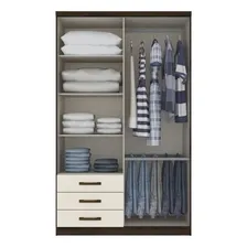 Guarda-roupa Solteiro 4 Portas 3 Gavetas Caju Henn Foto mini 3
