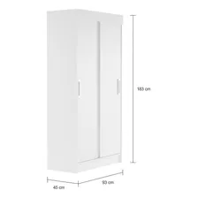 Guarda-roupa Solteiro Bilbao 2pt Branco Foto mini 4
