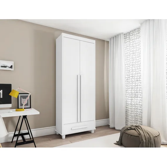 Guarda Roupa Solteiro Com 2 Portas 1 Gavetas Dubai Hh Foto 1