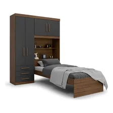 Guarda-roupa Solteiro Com Cama Solteiro 4 Portas 3 Wt Foto mini  3