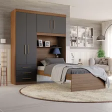 Guarda-roupa Solteiro Com Cama Solteiro 4 Portas 3 Wt Foto  mini 1