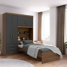 Guarda-roupa Solteiro Com Cama Solteiro 4 Portas 3 Wt Foto mini 4