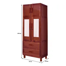 Guarda-roupa Solteiro Com Espelho 4 Portas 2 Gavetas Biwt Foto mini  3