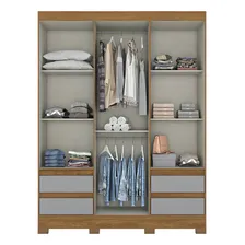 Guarda Roupas 3 Portas 4 Gavetas B55 Wt Foto mini 2