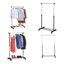 Guarda-roupas Arara Cromada Com Rodinhas E Varal Ajustável Foto mini 1