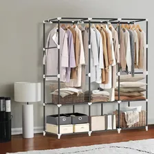 Guarda Roupas Armário Dobrável Organizador Multiuso - Cinza Foto mini 2