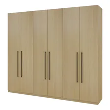 Guarda Roupas Casal 100% Mdf 6 Portas 3 Gavetas Nero Foto mini 3
