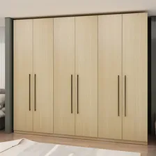 Guarda Roupas Casal 100% Mdf 6 Portas 3 Gavetas Nero Foto mini 1