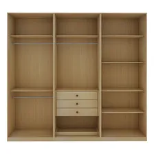 Guarda Roupas Casal 100% Mdf 6 Portas 3 Gavetas Nero Foto mini 2