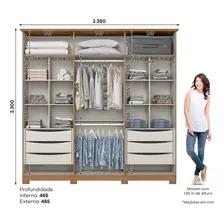 Guarda-roupas Casal 6 Portas 6 Gavetas Com Espelho Wt Foto mini 4