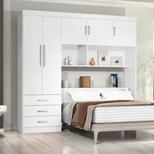 Guarda Roupas Casal Dormit贸rio 5 Portas Casal Cancun Branco Foto mini 2