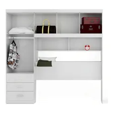 Guarda Roupas Casal Dormit贸rio 5 Portas Casal Cancun Branco Foto mini 4