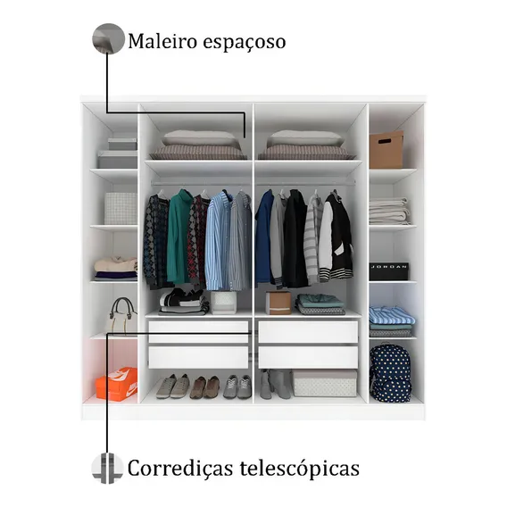 Guarda Roupas Veneza 6 Portas Tcil Móveis Foto 1