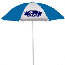 Guarda Sol Personalizado Logo Empresa Praia Propaganda Brind Cor Azul Azul E Branco Foto mini 1