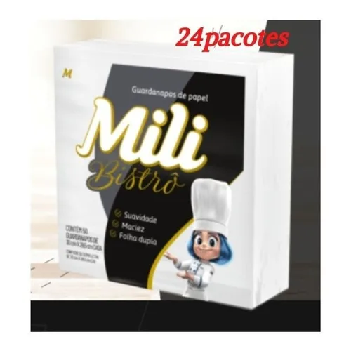 Guardanapo Mili Bistro Folha Dupla 30x29,5cm- 24 Pactes C/50 Foto 1