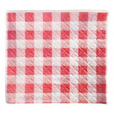 Guardanapo Papel Xadrez Vermelho 30cm X 31cm - 50 Unidades Foto mini 3