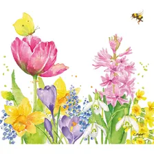Guardanapo Para Decoupage 33x33 Borboletas Flores Abelha C/2 Cor Borboletas Flores E Abelha Foto  mini 1
