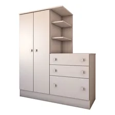 Guardaroupa Infantil Com Cômoda Divertidamente Branco Foto mini  2