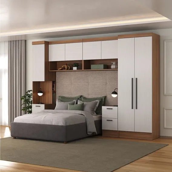 Guardo Roupa Modulado 7 Portas 6 Gavetas 5 Peças Ed Foto 1