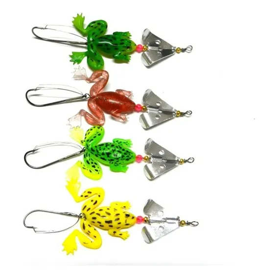 Gudaoshop Kit 4 Isca Artificial Sapo Frog Anti Enrosco Traira Tucunare 052 Foto 1
