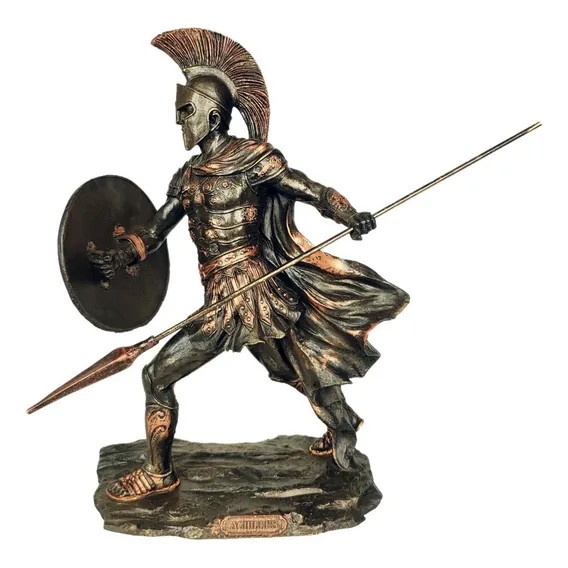 Guerreiro Aquiles Estatueta Decorativa Em Resina Enfeite Cor N/a Foto 1