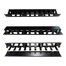 Guia Cabo 1u X 50mm Com Tampa Click Para Rack Servidor 19 Cor Preto Foto mini 3
