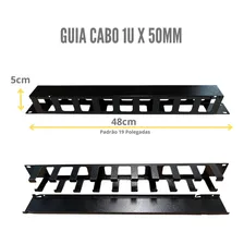 Guia Cabo 1u X 50mm Com Tampa Click Para Rack Servidor 19 Cor Preto Foto mini 4