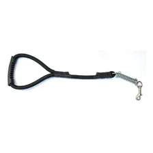 Guia Curta C/ Amortecedor 60 Cm Para Cães De Grande Cor Preto Liso Foto mini  3