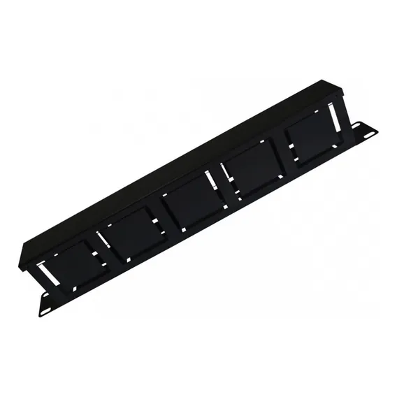 Guia De Cabo Horizontal Fechada 1u X 19 80mm Alta Densidade Cor Preto Foto 1