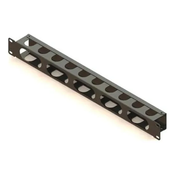 Guia De Cabos Horizontal Fechado 1u Para Racks 19 - Preto Foto 1