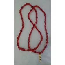 Guia Fio Cristal De Iansã Vermelha Umbanda Candomble Foto mini  2